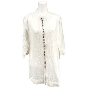 Soft Surroundings Desert Tunic, White/Multi, Size XSP
